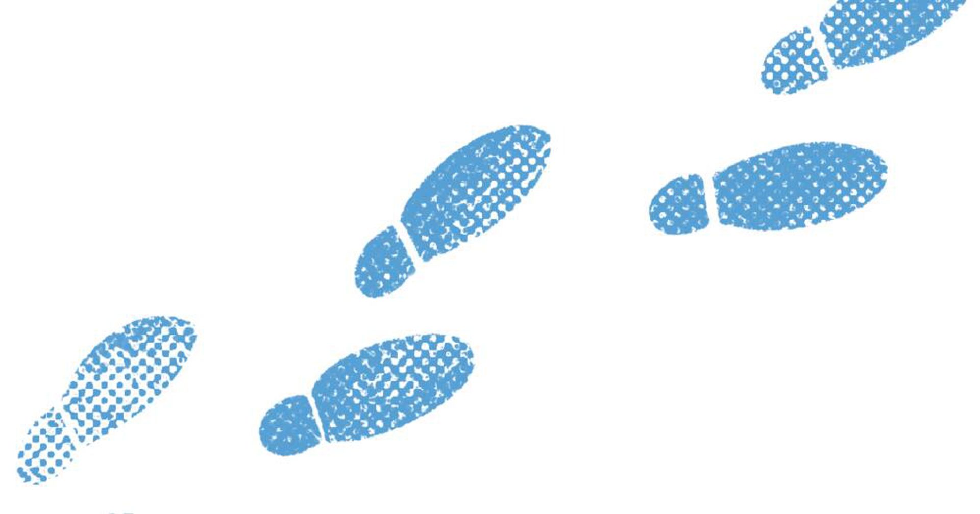 Kuvitetut kengän jäljet.