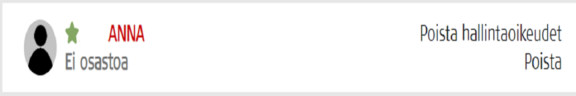 Kuvakaappaus Oma-järjestelmästä. Ryhmänvetäjän nimen kohdalla näkyy pieni vihreä tähti.